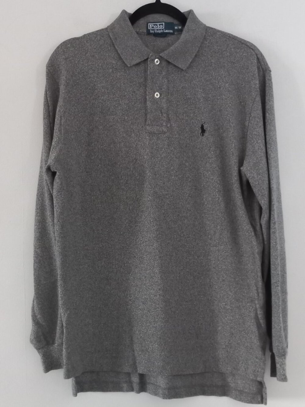 POLO RALPH LAUREN grey long sleeve polo shirt